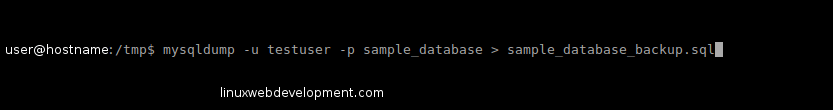 An example for how to backup a mysql database in Debian or Ubuntu.